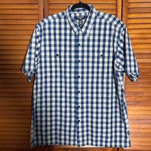 Polo Jeans Co Ralph Lauren Mens XL Blue Plaid Short Sleeve Button Down Shirt